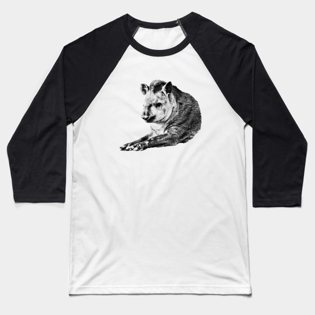 Tapir Baseball T-Shirt by Guardi